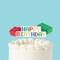 Big Dot of Happiness Building Blocks Birthday Cake Topper Set, Colorful Birthday Party Dessert Decor for Building Bricks Party Supplies – 3 Count